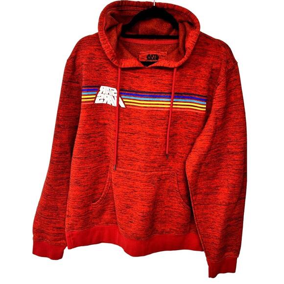 Star Wars Fifth Sun Cherry Red Pullover Hoodie Boys Sz Large - Picture 1 of 4